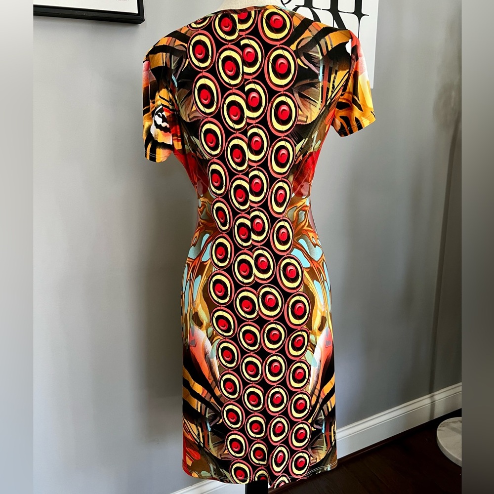 Frank Lyman Design Faux Wrap Butterfly Print  Dress - Picture 4 of 8